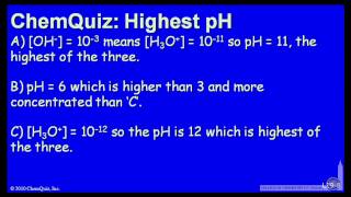 Highest pH  (Quiz)