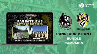 Collingwood FC vs Richmond FC - Ponsford vs Punt - Bundle Campaign