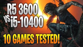 Ryzen 5 3600 vs Intel i5-10400 | 10 Game Benchmark Test and Gameplay