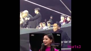 181214 BTS reaction to Twice speech Song of the year @MAMA 2018