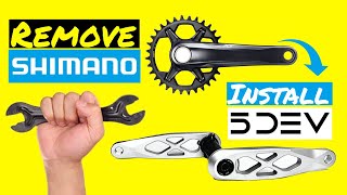 Removing Basic Shimano Cranks - Installing Baller 5DEV Enduro/Trail Cranks