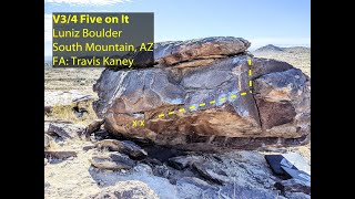 V3/4 Five on It, South Mountain Bouldering