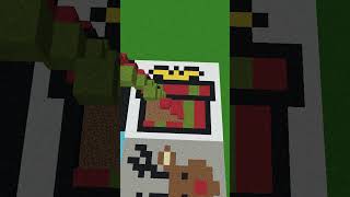 Minecraft Christmas Pixel Art - Present #shorts