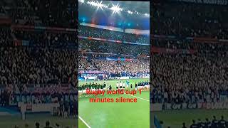 rugby world cup 1 minutes silence because of Israel and Palestinian wa 2023r