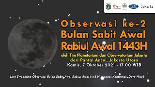 Observasi Bulan Sabit Muda Rabiul Awal 1443H - Pantai Ancol Jakarta Utara