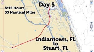 Day 5 Indiantown to Stuart along the ICW in our 36 Classic Grand