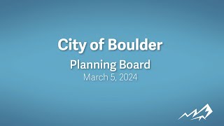 3-5-24 Planning Board Meeting