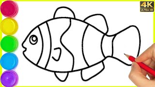 Fish ka drawing easily || how to draw fish for beginners | fish drawing kaise banate hain. By Arya