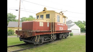 A GE 60 ton Steeple Cab industrial locomotive