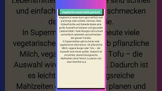 Vegetarisch Essen Leicht Gemacht #germanlessons #Lernedeutsch #deutschlernen #Deutsch #foruyou