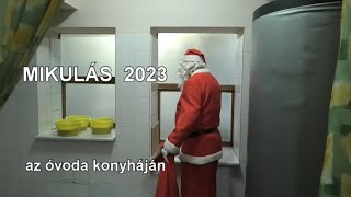 Mikulás a hernádi óvoda konyhán 2023