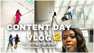 CONTENT DAY VLOG 2| RECREATING IG PHOTOS, BEHIND THE SCENES  OF CREATING CONTENT