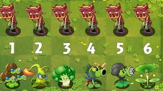 PvZ 2 Challenge - 99 Plant Level 1 Vs Grinderhead Zombie 37500 HP - Who's Best Plant ？