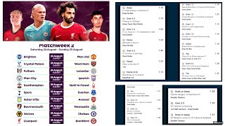 BRILLIANT ENGLISH PREMIER LEAGUE MATCHWEEK TWO ANALYSIS AND PREDICTIONS