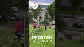 Pfosten schlagen & Anker bohren | Weingut Zaiß | Stuttgart-Obertürkheim