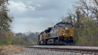 CSX CM44AC 7042 w/ UP Power Leads Manifest M584-09 on 11/10/24