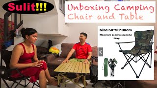 Unboxing Camping Chair and Table | Sulit Na Quality