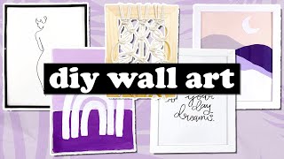 5 DIY TRENDY WALL ART & DECOR IDEAS (Urban Outfitters inspired!) || Actually Alli