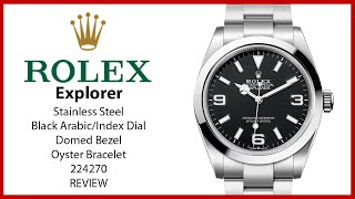 ▶ Rolex Explorer 40 Stainless Steel Black Arabic Index Dial 224270 - REVIEW