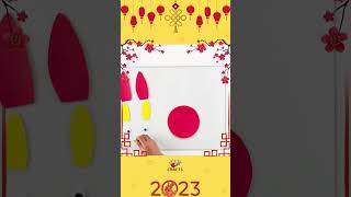 Year of the Rabbit craft for kids🐰 Chinese New year craft🐇 CNY #shorts - Crafts with Toddler