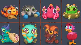 ALL Baby Mithical My Singing Monster | Dawn Of Fire: Novs/MSM & Riles & Slimermsm