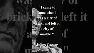 Life Quote Julius Caesar - "I came to Rome when it was a city of #JuliusCaesar r #ancientphilosophy