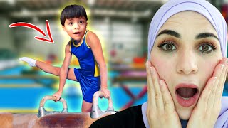 حولت ابني ايلان  لـ لاعب جمباز 🤸‍♀️ * عمل حركات خطيره *