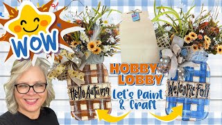 Mason Jar FALL Door Hanger 🍂💙  FLORAL & PAINTING Tips HAND LETTERED SIGN and BOW TUTORIAL!!