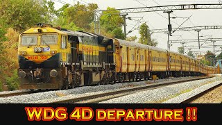 WDG 4D DEPARTURE !! Enchanting Notch Sounds | Indian Railways Train Videos