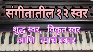 12 Swaras in Classical Music and Types | शास्त्रीय संगीतातील १२ स्वर