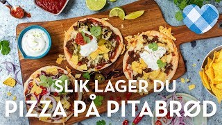 Tacopizza på pitabrød-bunn, så ekstremt enkelt | TINE Kjøkken