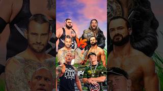 The Rock, CM Punk, Bronson Reed vs. Seth Rollins, Drew Mcintyre, John Cena 😈🤬 #wwe