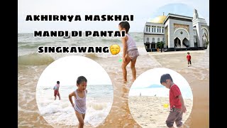 AKHIRNYA...NYAMPE JUGA DI SINGKAWANG 😂 || BERMAIN DI PANTAI SAMPAI BASAH