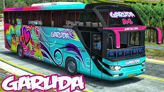 "GARUDA" 6 LIVERY PO.GARUDA MAKASAR TERBARU BUS ORI MALEO | MOD BUSSID TERBARU