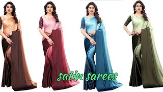 💞stunning satin saree collection💞bollywood style satin saree online shopping💞designer satin saree 24