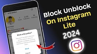 How To Block Unblock Someone In Instagram Lite | Instagram Lite Me Block Unblock Kaise Kare