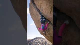 Girl Climbs Upside Down #shorts #climbing #rockclimbing