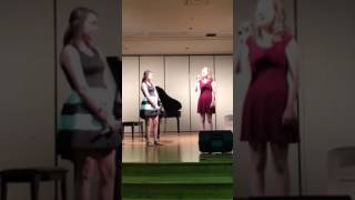 Isabella and Hannah singing "For Good"