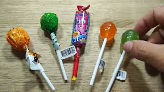 Satisfying Asmr, Lollipops candy and chocolate, Kinder Joy.