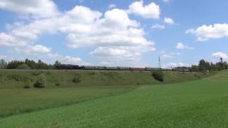 52 8195 mit Sonderzug nach Hof nahe Fattigau