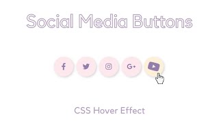 Pastel Social Media Icons using HTML CSS