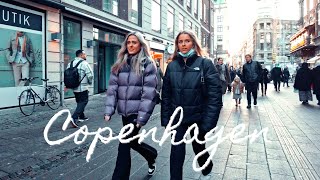 Copenhagen, Denmark 🇩🇰 City Center Saturday Walk Strøget Købmagergade Fiolstræde 4k January 2022