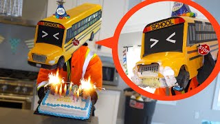 We threw School Bus Head a Surprise Birthday Party (It went BAD)