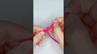 How to tie a simple knot 💋🌈 #shorts #paracordknots   #howtomak #diybracelet #繩結