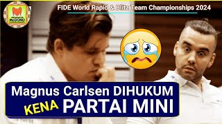 Magnus Carlsen Kena Hukum | Magnus Carlsen vs Richard Rapport | FIDE World Rapid & Blitz Team 2024