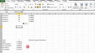 Excel - find the z score of items in Raw Data