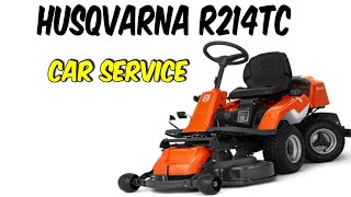 CAR SERVICE HUSQVARNA R214TC LAWN MOWER tagliaerba, cambio olio filtro ecc Ispezione