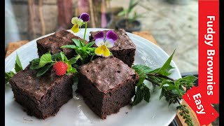 Brownie.Quick and Fudgy.Easy to make. Simple recipe.