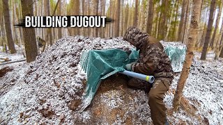 I am building a dugout in harsh weather conditions. Ventilation. Sawing boards. Part 11.