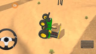 happy mahla s stunt with johndeer 5405 in game indian tractor simulator3d indian tractor game